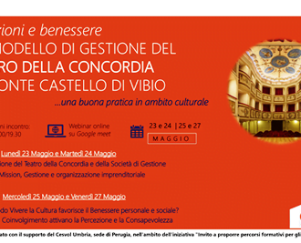 Webinar sul modello di gestione del Teatro della Concordia di Monte Castello di Vibio in Umbria