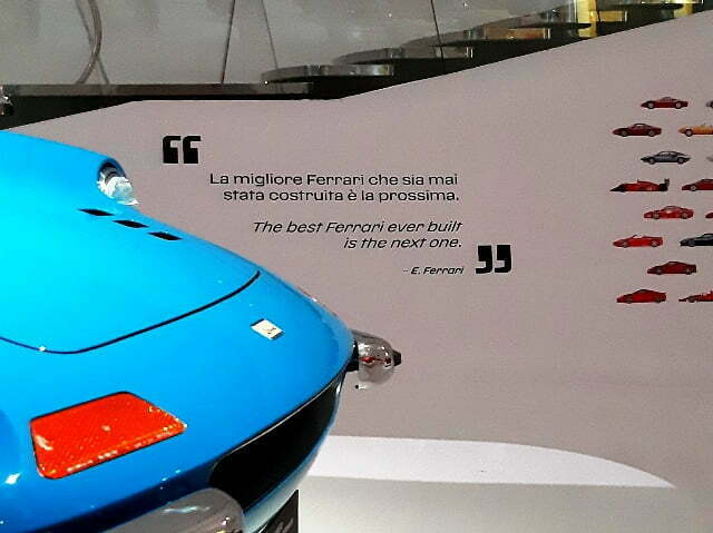 Museo Ferrari Modena - una frase di Enzo Ferrari diventata leggenda