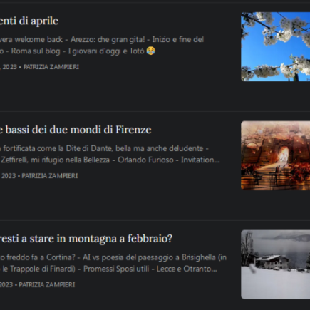 Newsletter Progetti di Viaggio in ITALIA - panoramica