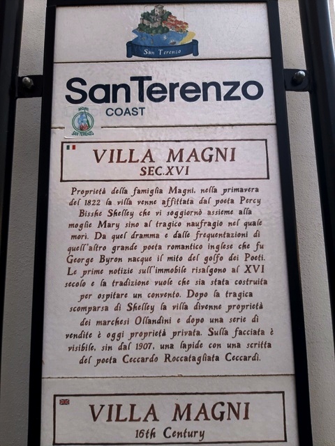cenni di storia su Villa Magni a San Terenzo