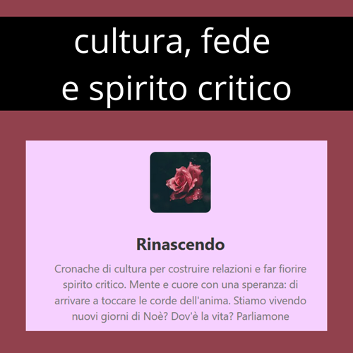 benvenuta/o 14 Rinascendo